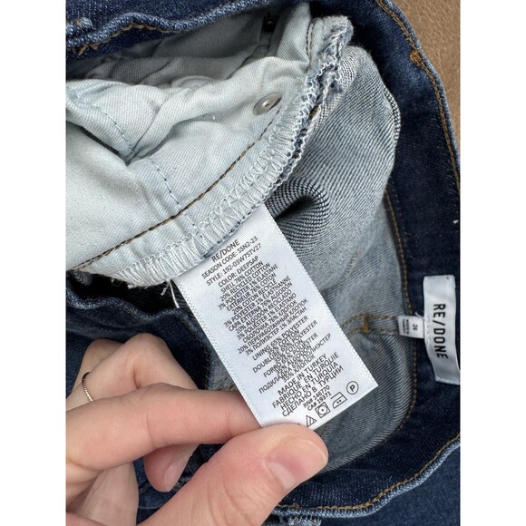 RE/DONE 70s Stove Pipe Jeans Deepsap Color Size 24 - Picture 7 of 7